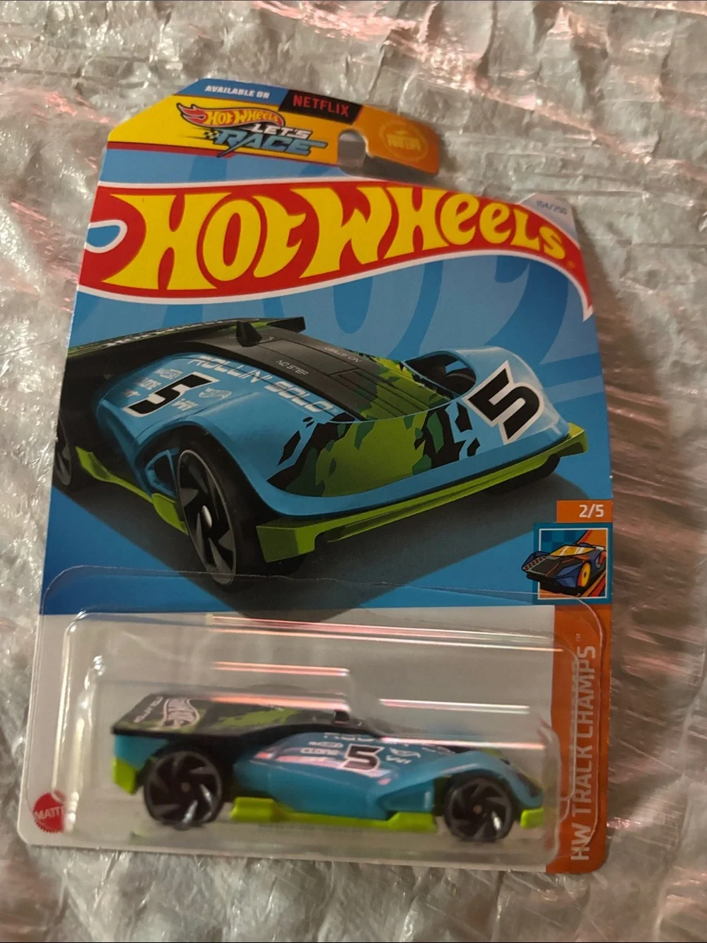Hot Wheels Blue & Green Race Car Toy - Collectible Kids Vehicle